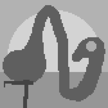 Amyndo being pixelled, step by step
