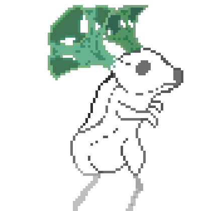 Borboa being pixelled, step by step